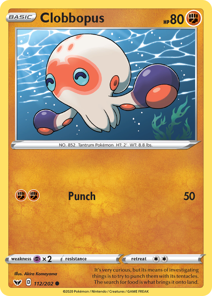 Clobbopus (112/202) [Sword & Shield: Base Set] - Pokémon - Card Brawlers | Quebec | Canada |