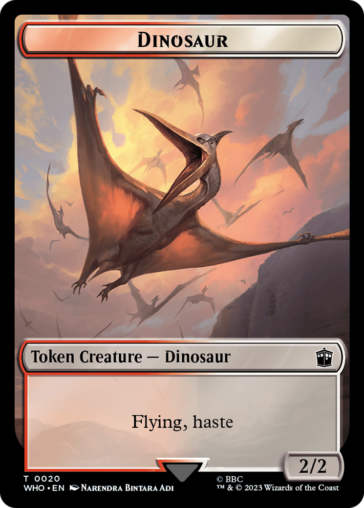 Dalek // Dinosaur Double-Sided Token [Doctor Who Tokens] - Magic: The Gathering - Card Brawlers | Quebec | Canada |