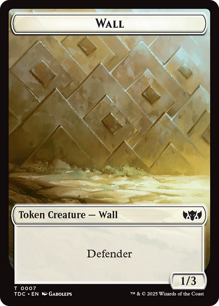 Insect (0023) // Wall Double-Sided Token [Tarkir: Dragonstorm Commander Tokens] - Magic: The Gathering - Card Brawlers | Quebec | Canada |