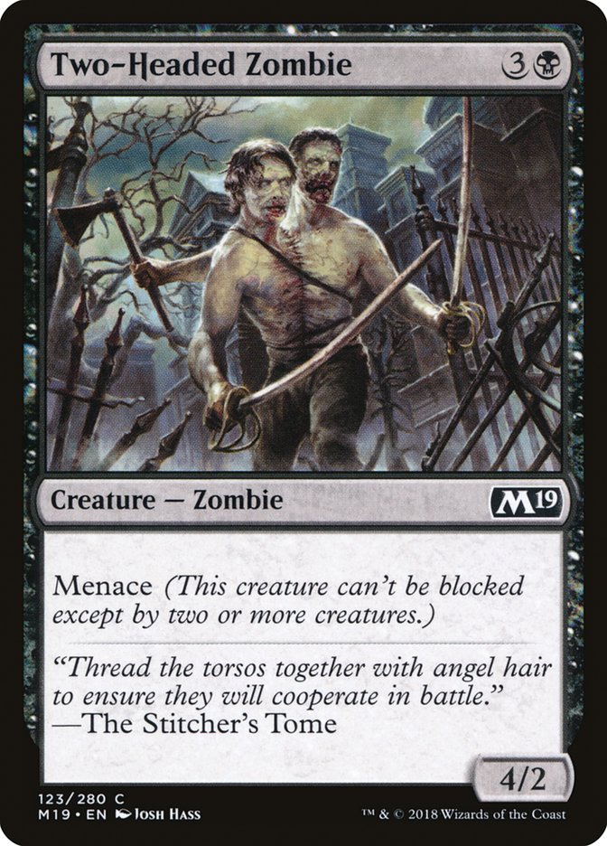 Two-Headed Zombie [Core Set 2019] - Magic: The Gathering - Card Brawlers | Quebec | Canada |