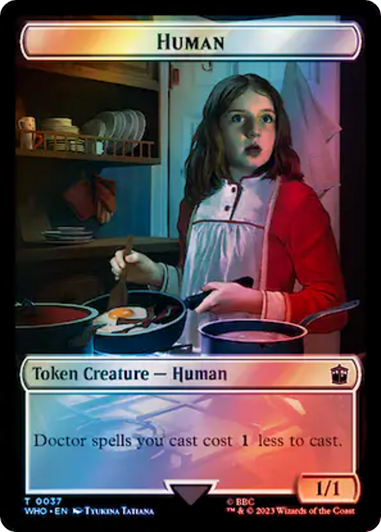 Human (0037) // Mark of the Rani Double-Sided Token (Surge Foil) [Doctor Who Tokens] - Magic: The Gathering - Card Brawlers | Quebec | Canada |