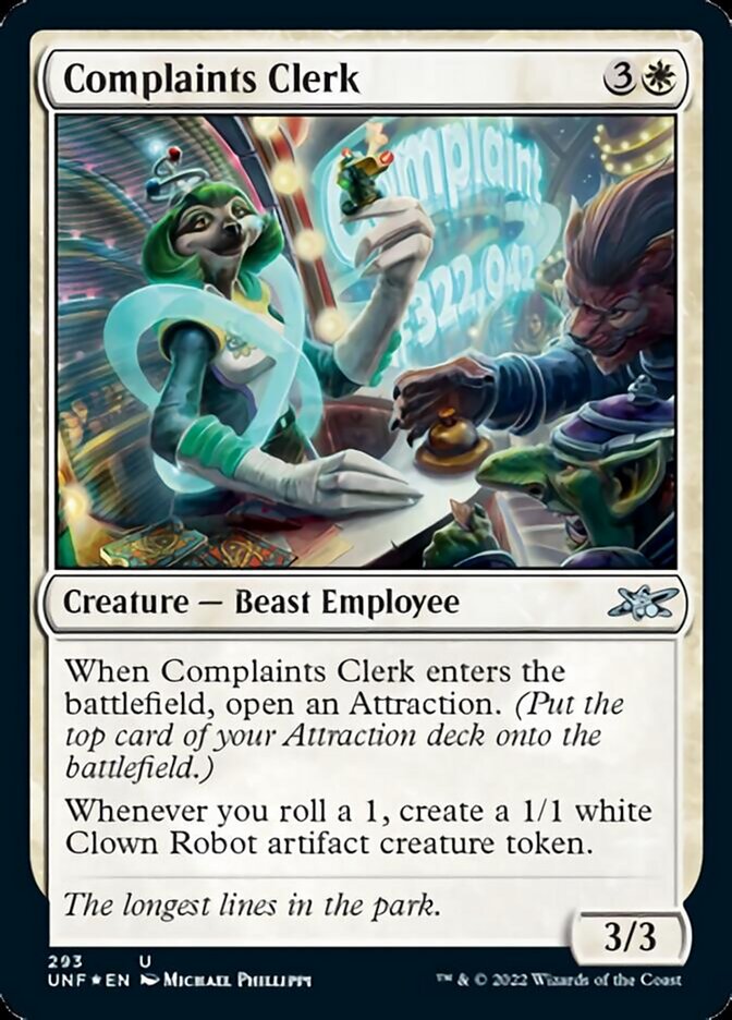 Complaints Clerk (Galaxy Foil) [Unfinity] - Magic: The Gathering - Card Brawlers | Quebec | Canada |