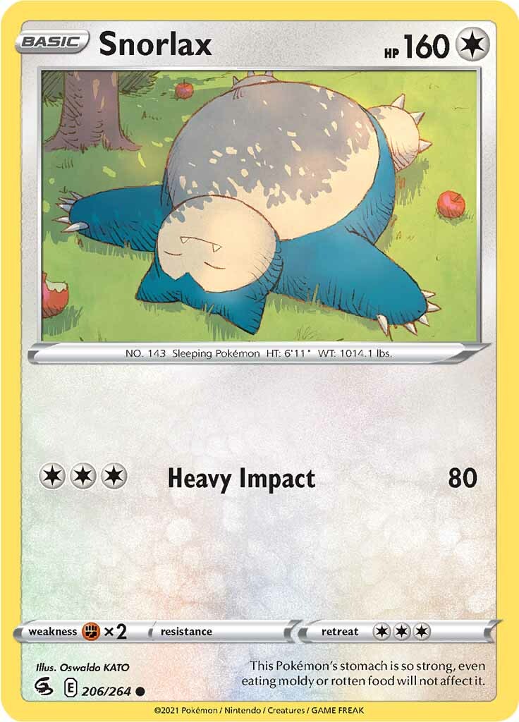 Snorlax (206/264) [Sword & Shield: Fusion Strike] - Pokémon - Card Brawlers | Quebec | Canada |