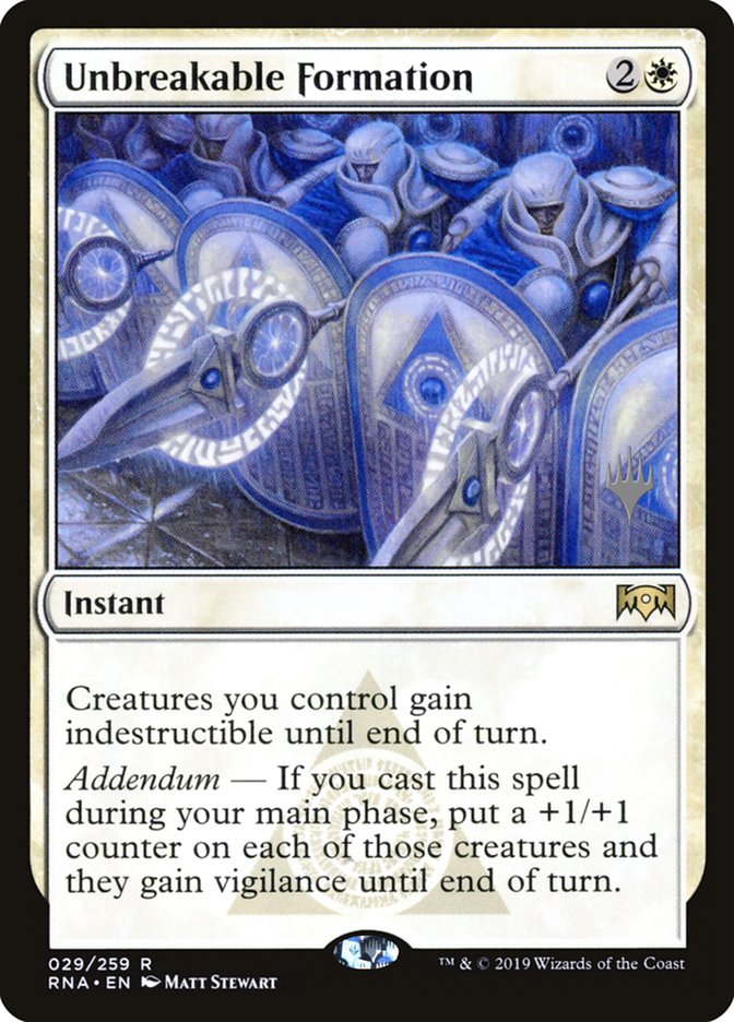 Unbreakable Formation (Promo Pack) [Ravnica Allegiance Promos] - Magic: The Gathering - Card Brawlers | Quebec | Canada |