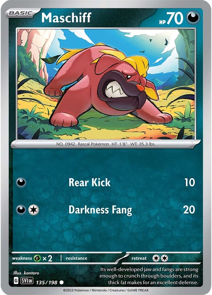 Maschiff (135/198) [Scarlet & Violet: Base Set] - Pokémon - Card Brawlers | Quebec | Canada |