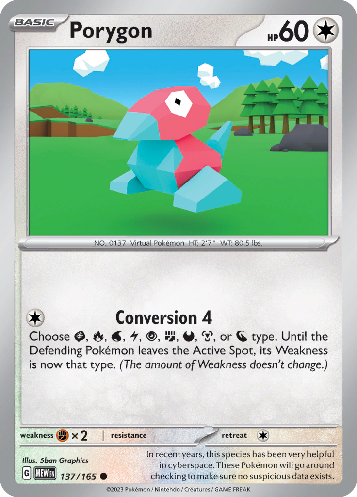 Porygon (137/165) [Scarlet & Violet 151] - Pokémon - Card Brawlers | Quebec | Canada |