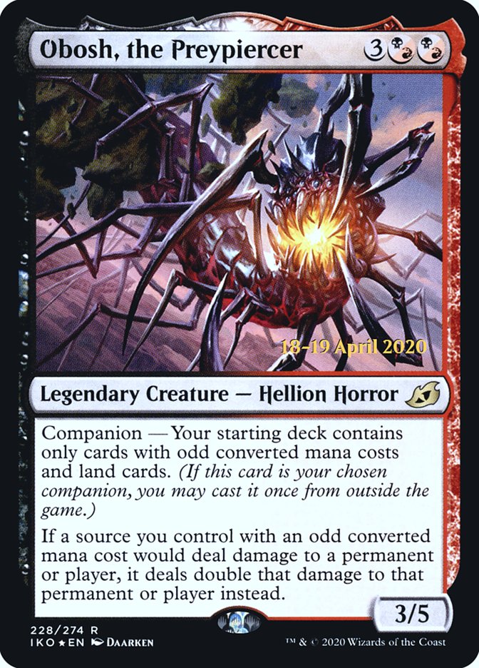 Obosh, the Preypiercer [Ikoria: Lair of Behemoths Prerelease Promos] - Magic: The Gathering - Card Brawlers | Quebec | Canada |