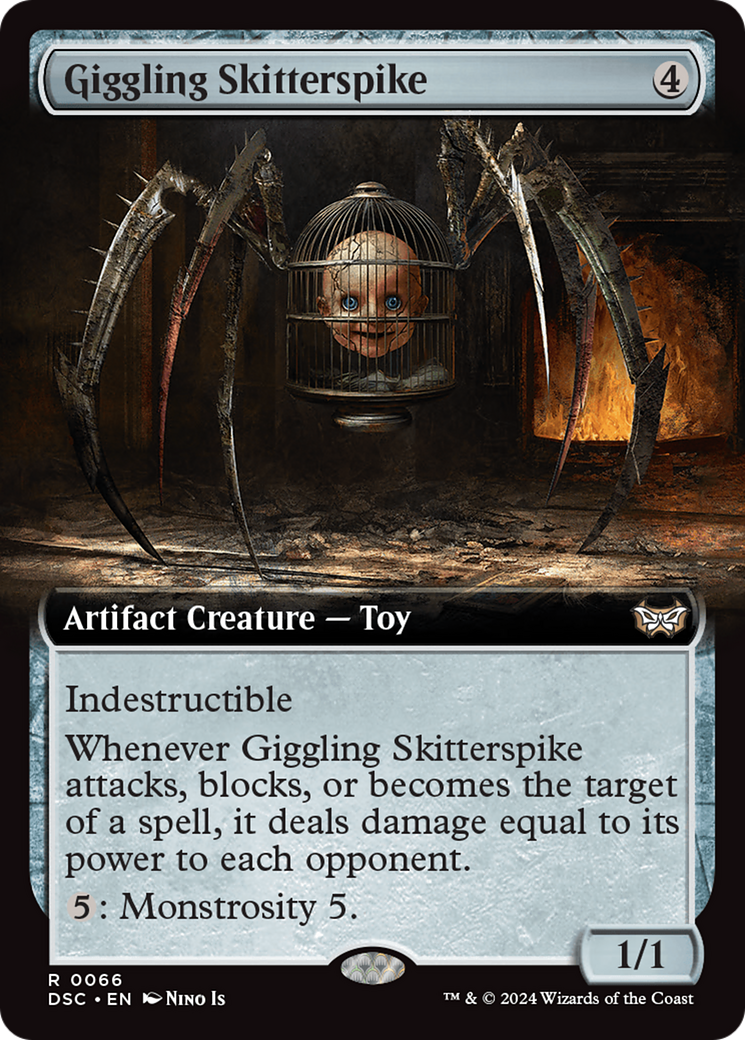 Giggling Skitterspike (Extended Art) [Duskmourn: House of Horror Commander] - Magic: The Gathering - Card Brawlers | Quebec | Canada |