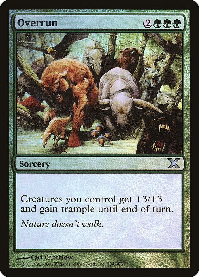 Overrun (Premium Foil) [Tenth Edition] - Magic: The Gathering - Card Brawlers | Quebec | Canada |