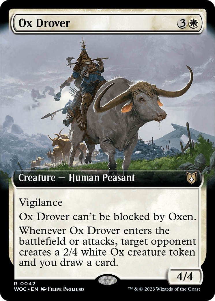 Ox Drover (Extended Art) [Wilds of Eldraine Commander] - Magic: The Gathering - Card Brawlers | Quebec | Canada |