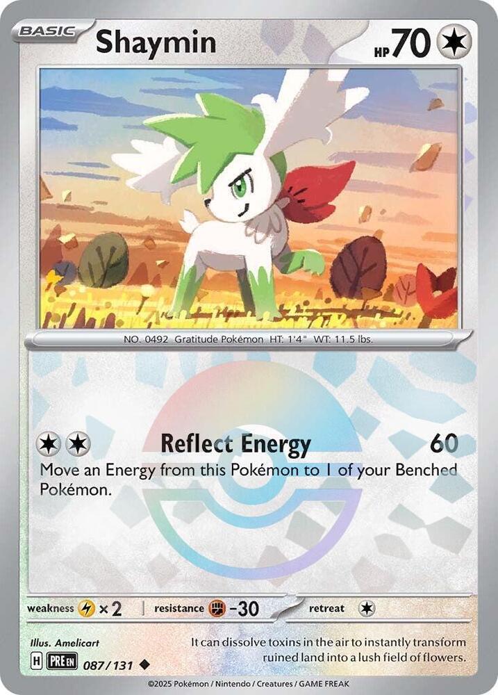Shaymin (087/131) (Poke Ball Pattern) [Scarlet & Violet: Prismatic Evolutions] - Pokémon - Card Brawlers | Quebec | Canada |