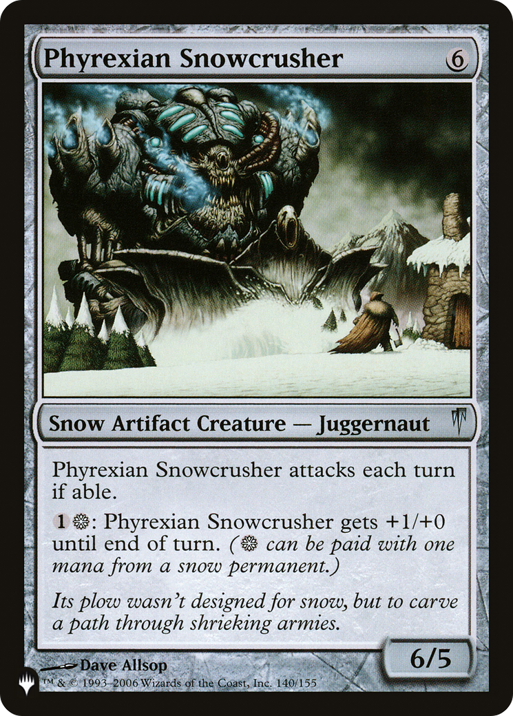 Phyrexian Snowcrusher [The List] - Magic: The Gathering - Card Brawlers | Quebec | Canada |