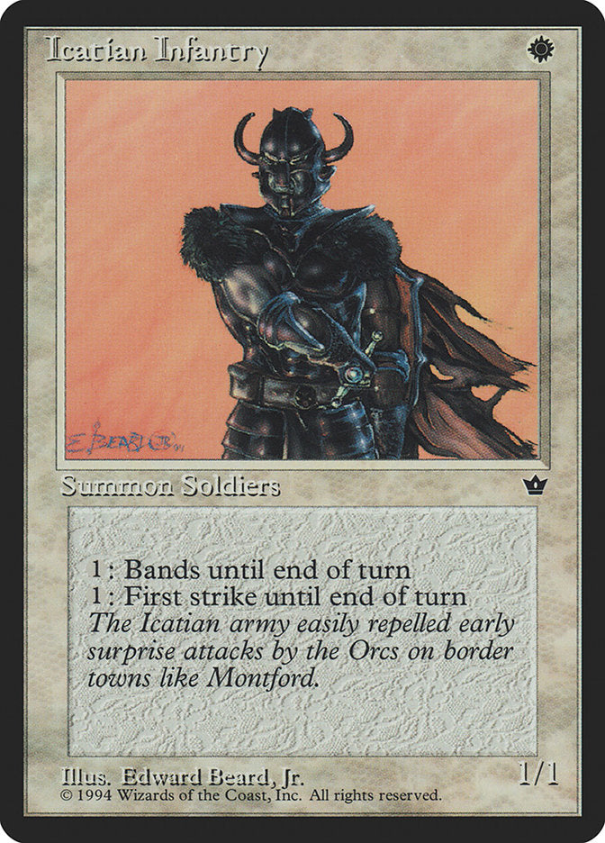 Icatian Infantry (Edward P. Beard, Jr.) [Fallen Empires] - Magic: The Gathering - Card Brawlers | Quebec | Canada |