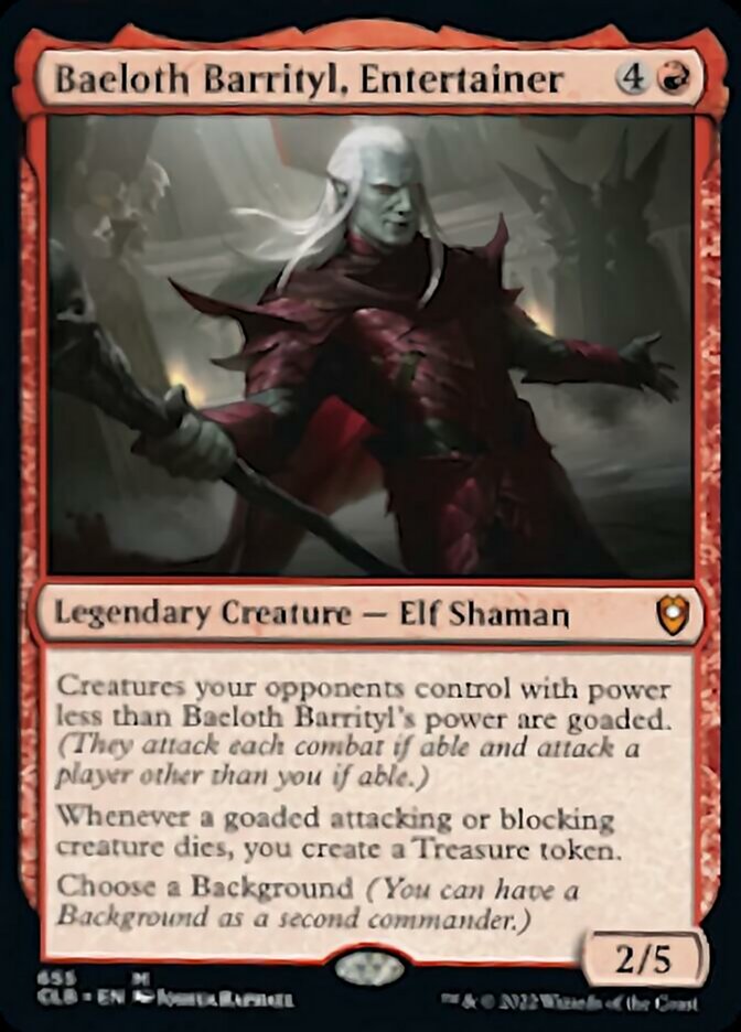 Baeloth Barrityl, Entertainer [Commander Legends: Battle for Baldur's Gate] - Magic: The Gathering - Card Brawlers | Quebec | Canada |