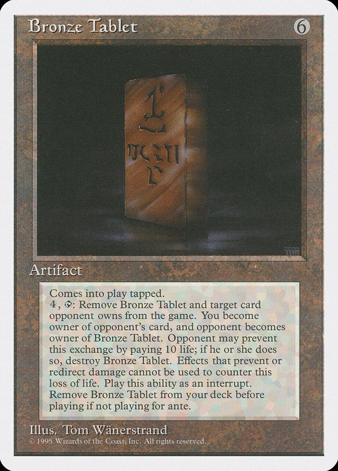Bronze Tablet [Fourth Edition] - Magic: The Gathering - Card Brawlers | Quebec | Canada |