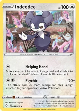 Indeedee (056/072) (Theme Deck Exclusive) [Sword & Shield: Black Star Promos] - Pokémon - Card Brawlers | Quebec | Canada |