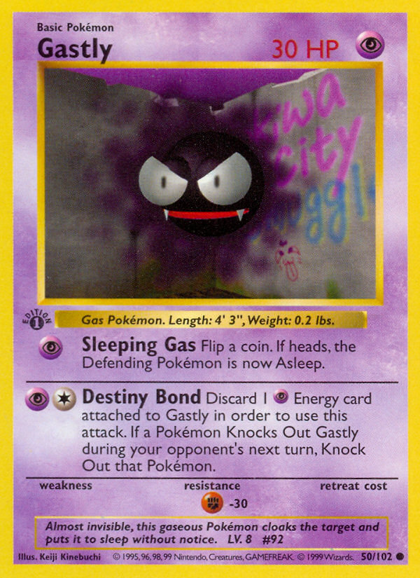 Gastly (50/102) (Shadowless) [Base Set 1st Edition] - Pokémon - Card Brawlers | Quebec | Canada |