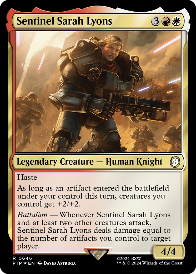 Sentinel Sarah Lyons (Surge Foil) [Fallout] - Magic: The Gathering - Card Brawlers | Quebec | Canada |