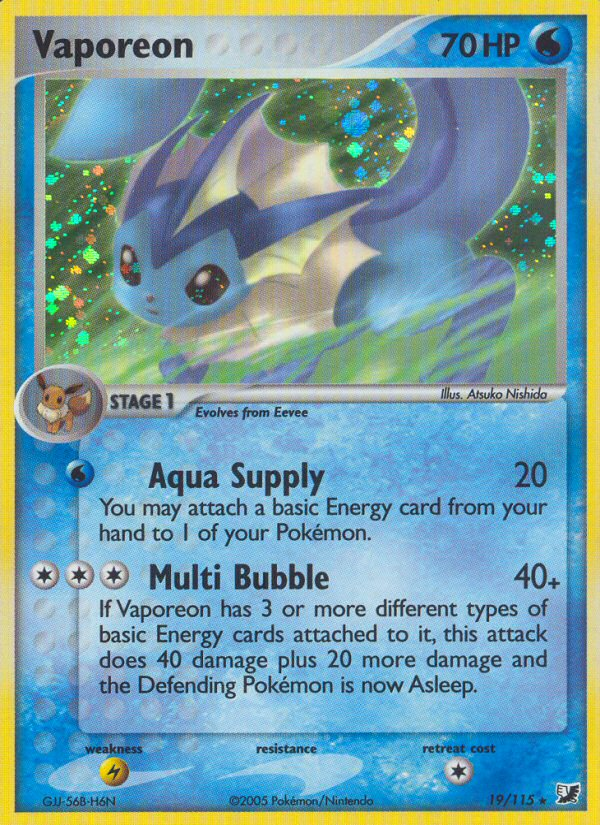 Vaporeon (19/115) [EX: Unseen Forces] - Pokémon - Card Brawlers | Quebec | Canada |