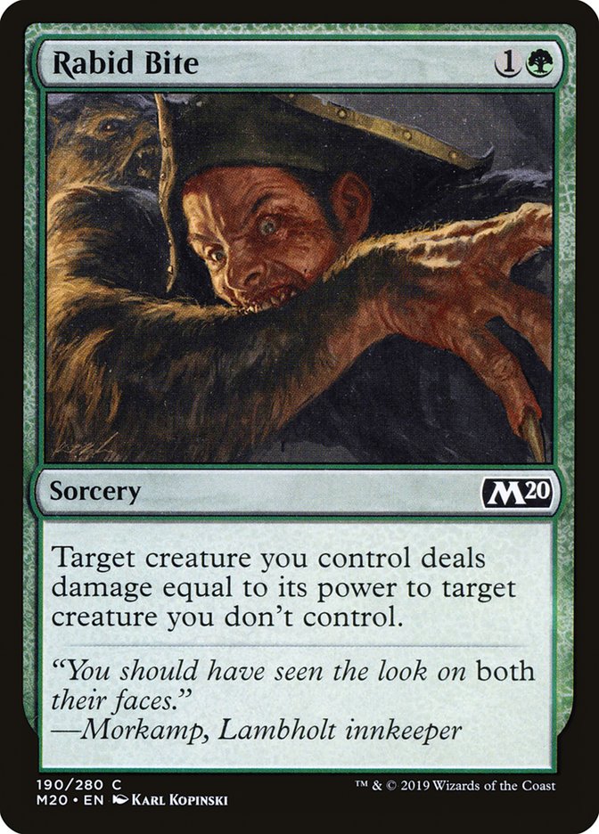 Rabid Bite [Core Set 2020] - Magic: The Gathering - Card Brawlers | Quebec | Canada |
