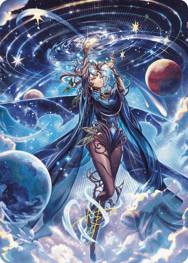 Omniscience Anime Art Card (Gold-Stamped Signature) [Wilds of Eldraine Art Series] - Magic: The Gathering - Card Brawlers | Quebec | Canada |