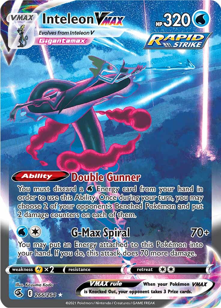 Inteleon VMAX (266/264) [Sword & Shield: Fusion Strike] - Pokémon - Card Brawlers | Quebec | Canada |