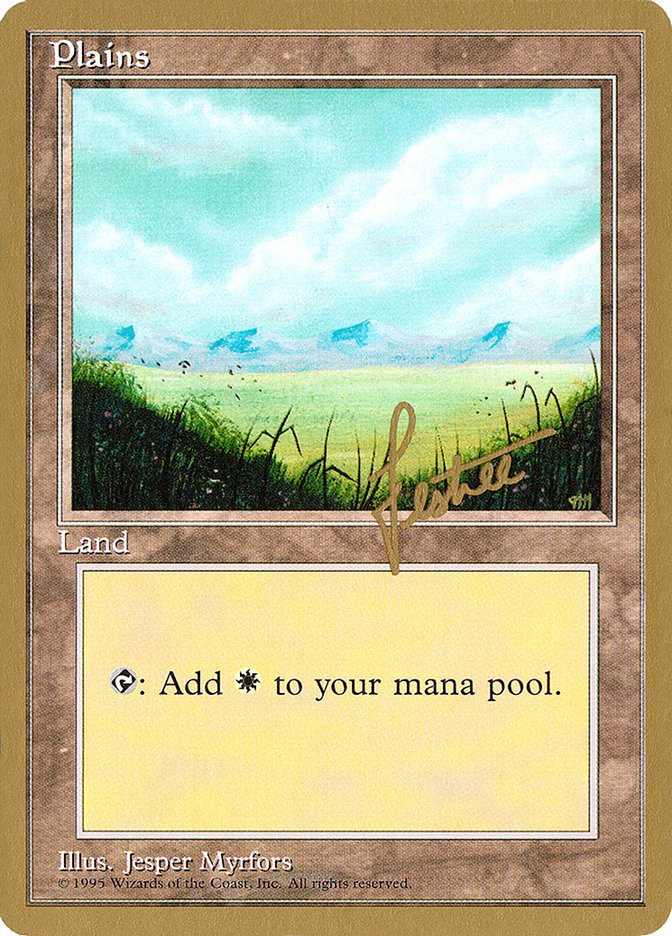 Plains (bl366) (Bertrand Lestree) [Pro Tour Collector Set] - Magic: The Gathering - Card Brawlers | Quebec | Canada |