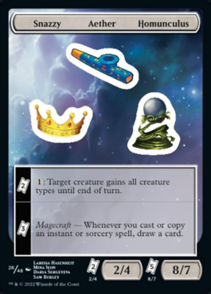 Snazzy Aether Homunculus [Unfinity Stickers] - Magic: The Gathering - Card Brawlers | Quebec | Canada |