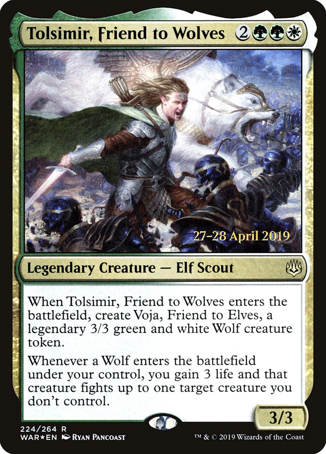 Tolsimir, Friend to Wolves [War of the Spark Prerelease Promos] - Magic: The Gathering - Card Brawlers | Quebec | Canada |