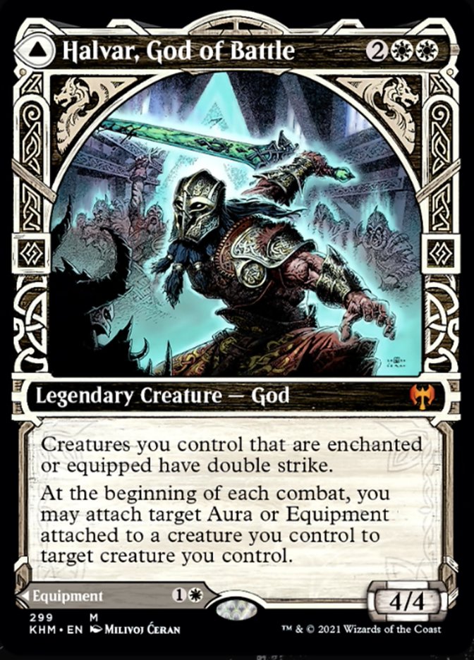 Halvar, God of Battle // Sword of the Realms (Showcase) [Kaldheim] - Magic: The Gathering - Card Brawlers | Quebec | Canada |
