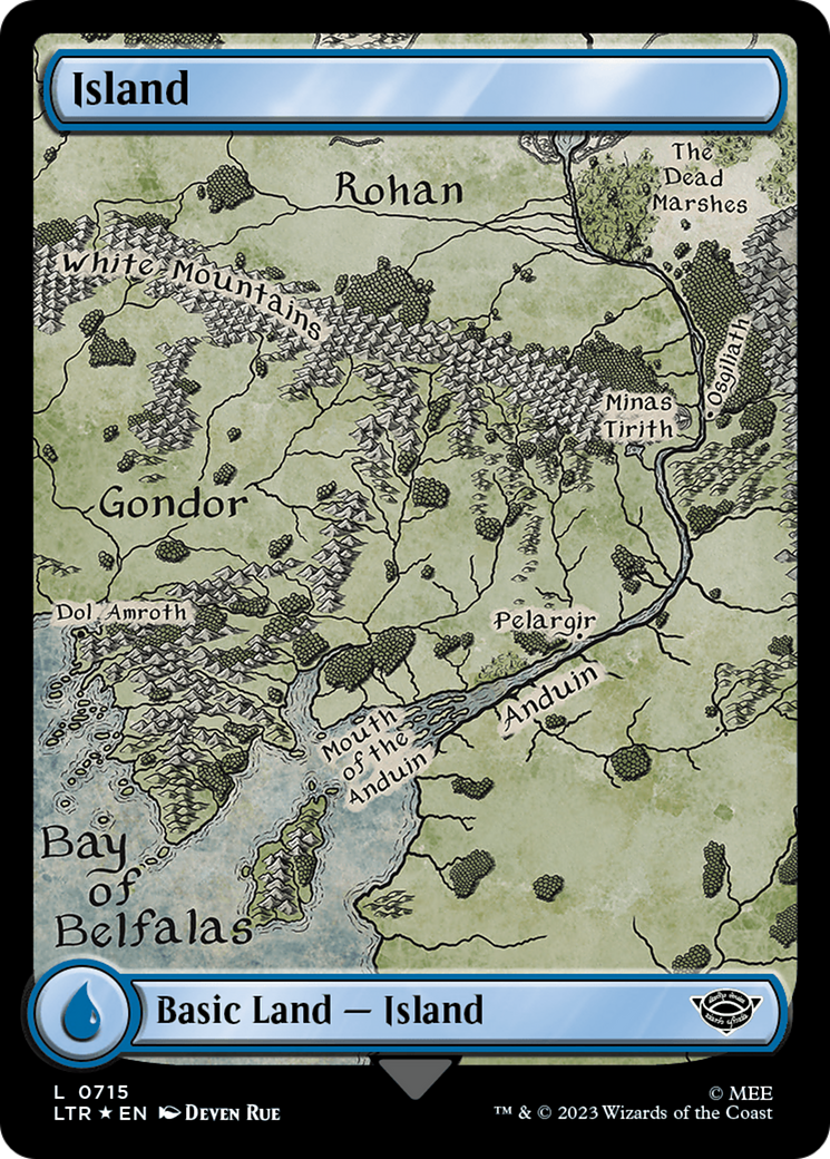 Island (0715) (Surge Foil) [The Lord of the Rings: Tales of Middle-Earth] - Magic: The Gathering - Card Brawlers | Quebec | Canada |