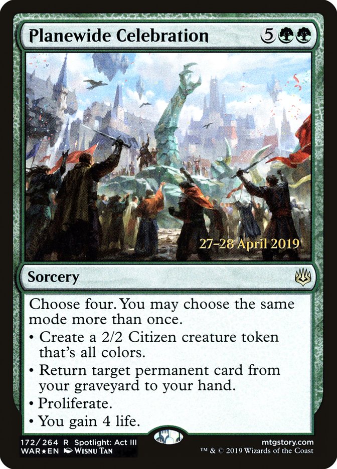 Planewide Celebration [War of the Spark Prerelease Promos] - Magic: The Gathering - Card Brawlers | Quebec | Canada |