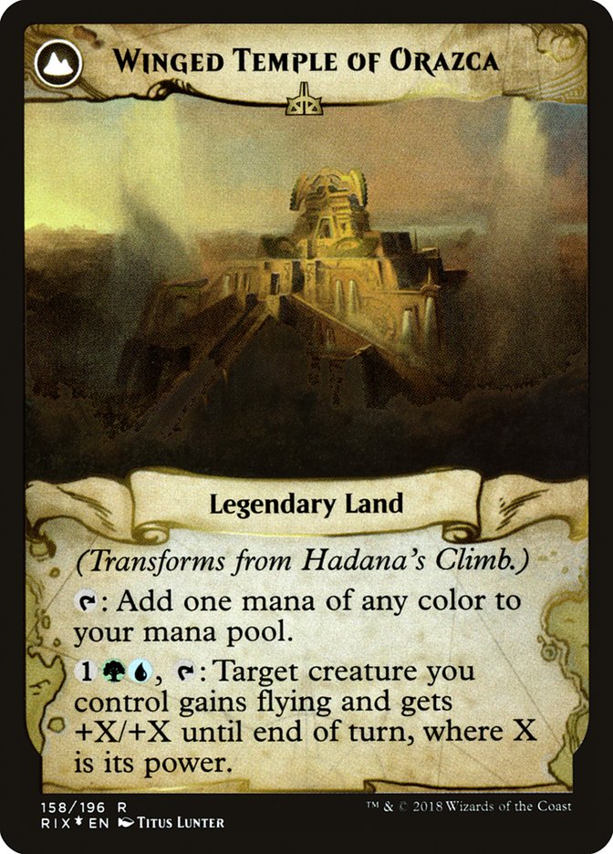 Hadana's Climb // Winged Temple of Orazca [Rivals of Ixalan Prerelease Promos] - Magic: The Gathering - Card Brawlers | Quebec | Canada |