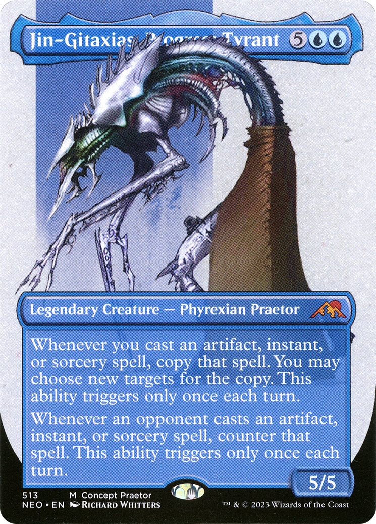 Jin-Gitaxias, Progress Tyrant (Borderless Concept Praetors) [Phyrexia: All Will Be One] - Magic: The Gathering - Card Brawlers | Quebec | Canada |
