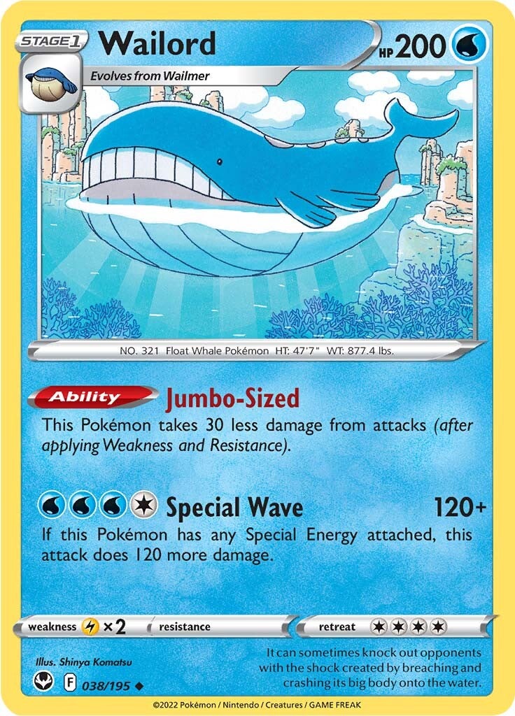 Wailord (038/195) [Sword & Shield: Silver Tempest] - Pokémon - Card Brawlers | Quebec | Canada |