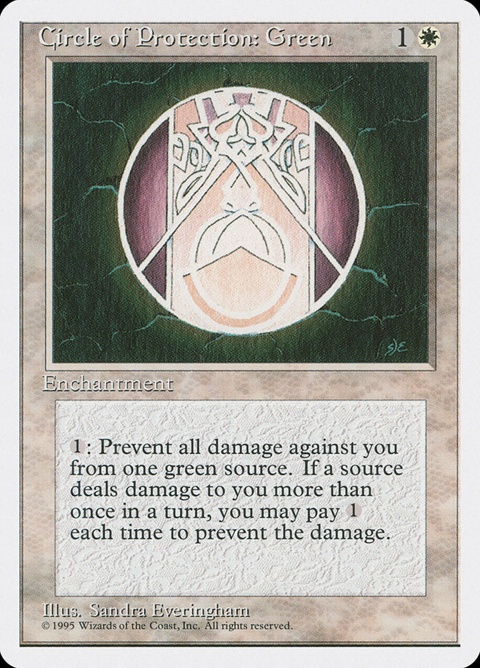 Circle of Protection: Green [Fourth Edition] - Magic: The Gathering - Card Brawlers | Quebec | Canada |