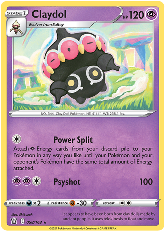 Claydol (058/163) [Sword & Shield: Battle Styles] - Pokémon - Card Brawlers | Quebec | Canada |
