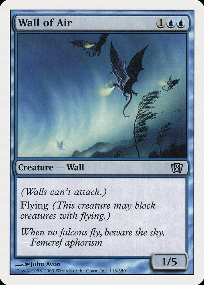 Wall of Air [Eighth Edition] - Magic: The Gathering - Card Brawlers | Quebec | Canada |
