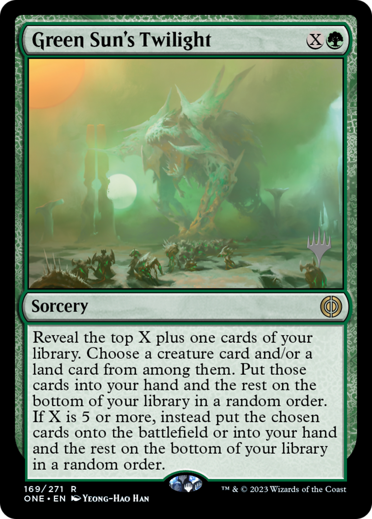 Green Sun's Twilight (Promo Pack) [Phyrexia: All Will Be One Promos] - Magic: The Gathering - Card Brawlers | Quebec | Canada |