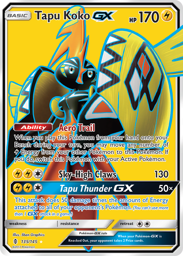 Tapu Koko GX (135/145) [Sun & Moon: Guardians Rising] - Pokémon - Card Brawlers | Quebec | Canada |