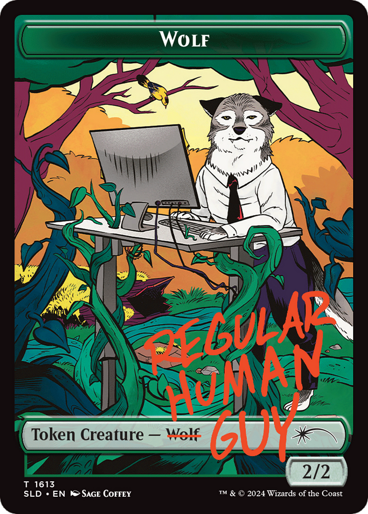 Wolf Token (Rainbow Foil) [Secret Lair: Angels Tokens] - Magic: The Gathering - Card Brawlers | Quebec | Canada |