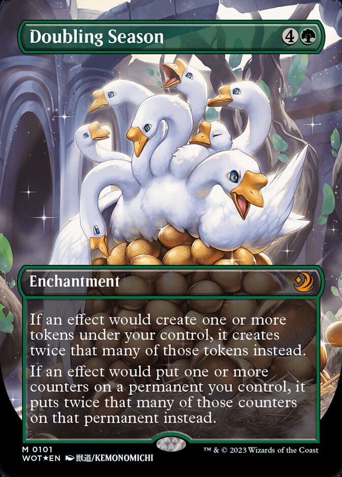 Doubling Season (Anime Borderless) (Confetti Foil) [Wilds of Eldraine: Enchanting Tales] - Magic: The Gathering - Card Brawlers | Quebec | Canada |