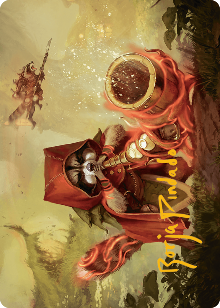 Raccoon Rallier Art Card (Gold-Stamped Signature) [Bloomburrow Art Series] - Magic: The Gathering - Card Brawlers | Quebec | Canada |