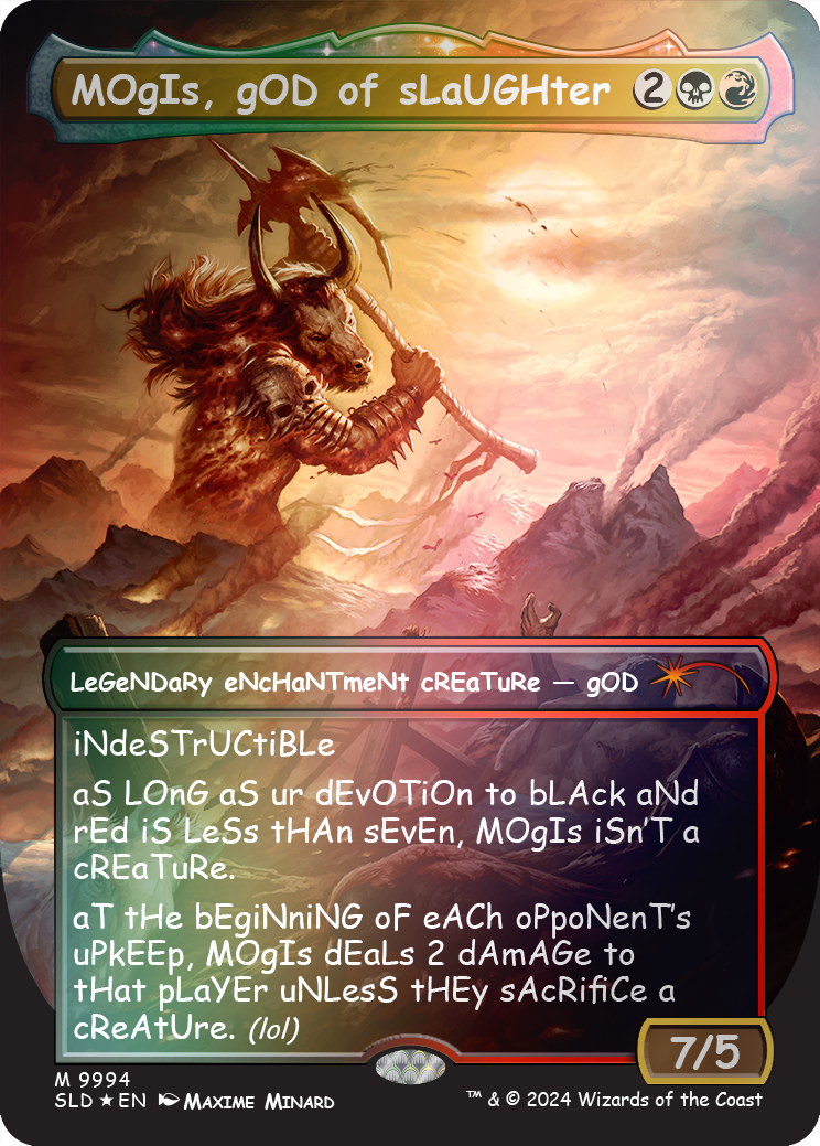 MOgIs, gOD of sLaUGHter (9994) (Rainbow Foil) [Secret Lair Drop Series] - Magic: The Gathering - Card Brawlers | Quebec | Canada |