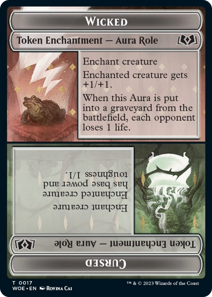 Wicked Role / Cursed Role // Emblem - On An Adventure Double-Sided Token [Wilds of Eldraine Tokens] - Magic: The Gathering - Card Brawlers | Quebec | Canada |