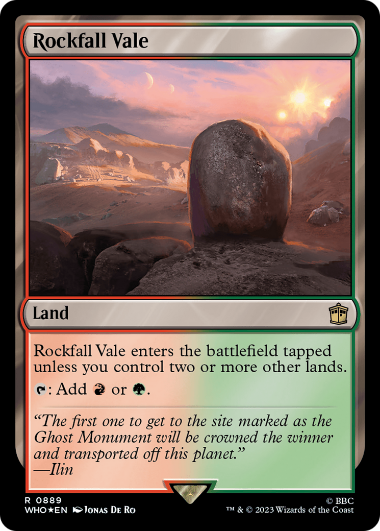 Rockfall Vale (Surge Foil) [Doctor Who] - Magic: The Gathering - Card Brawlers | Quebec | Canada |