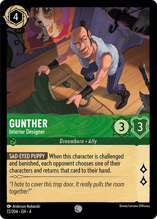 Gunther - Interior Designer (72/204) [Ursula's Return] - Disney - Card Brawlers | Quebec | Canada |