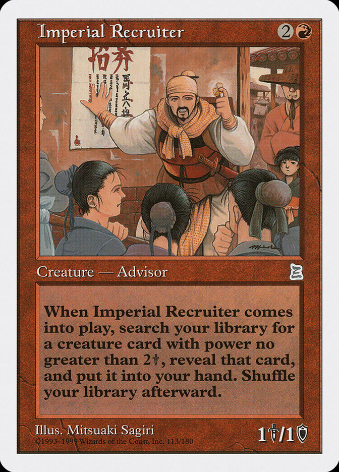 Imperial Recruiter [Portal Three Kingdoms] - Magic: The Gathering - Card Brawlers | Quebec | Canada |