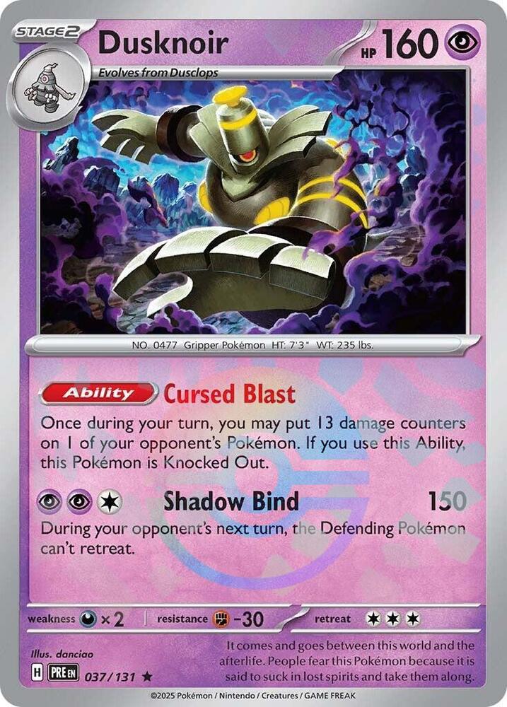 Dusknoir (037/131) (Poke Ball Pattern) [Scarlet & Violet: Prismatic Evolutions] - Pokémon - Card Brawlers | Quebec | Canada |