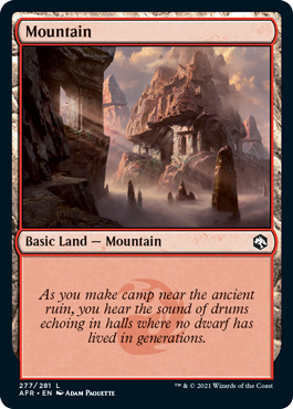 Mountain (277) [Dungeons & Dragons: Adventures in the Forgotten Realms] - Magic: The Gathering - Card Brawlers | Quebec | Canada |